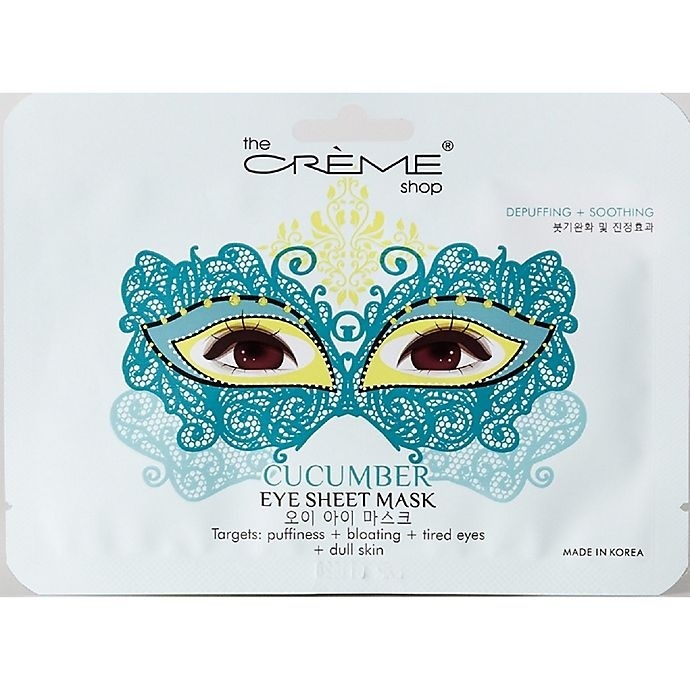 slide 1 of 1, The Crème Shop Cucumber Eye Sheet Mask, 1 ct