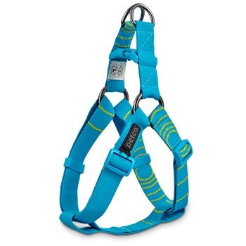 slide 1 of 1, Petco Easy Step-In Sport Dog Harness in Blue & Green, LG