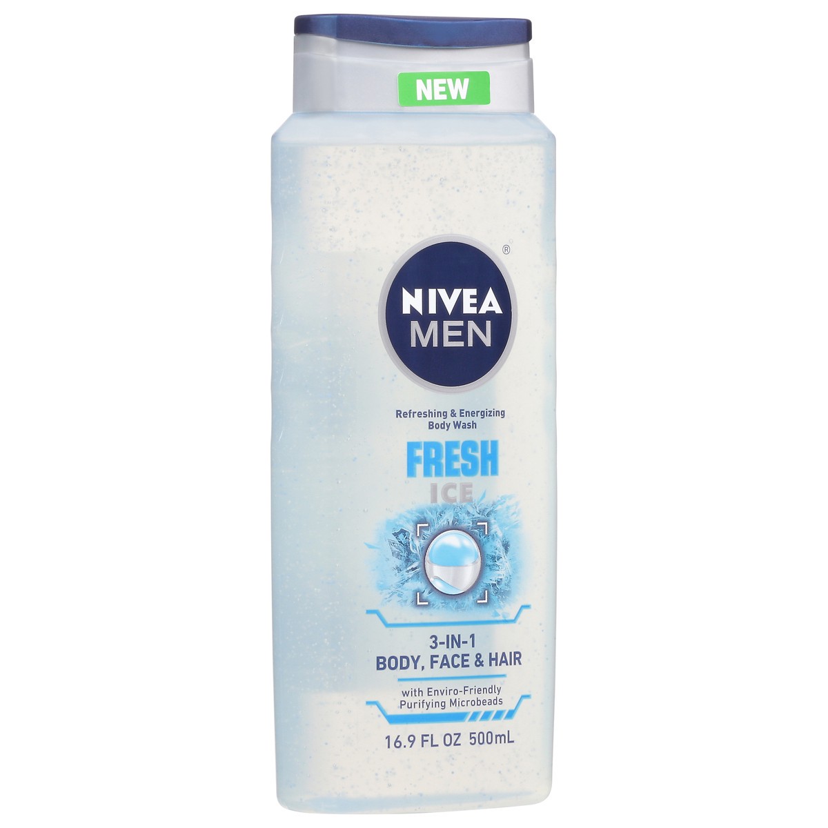 slide 7 of 10, Nivea Men Fresh Ice 3-in-1 Body Wash 16.9 fl oz Bottle, 16.9 fl oz