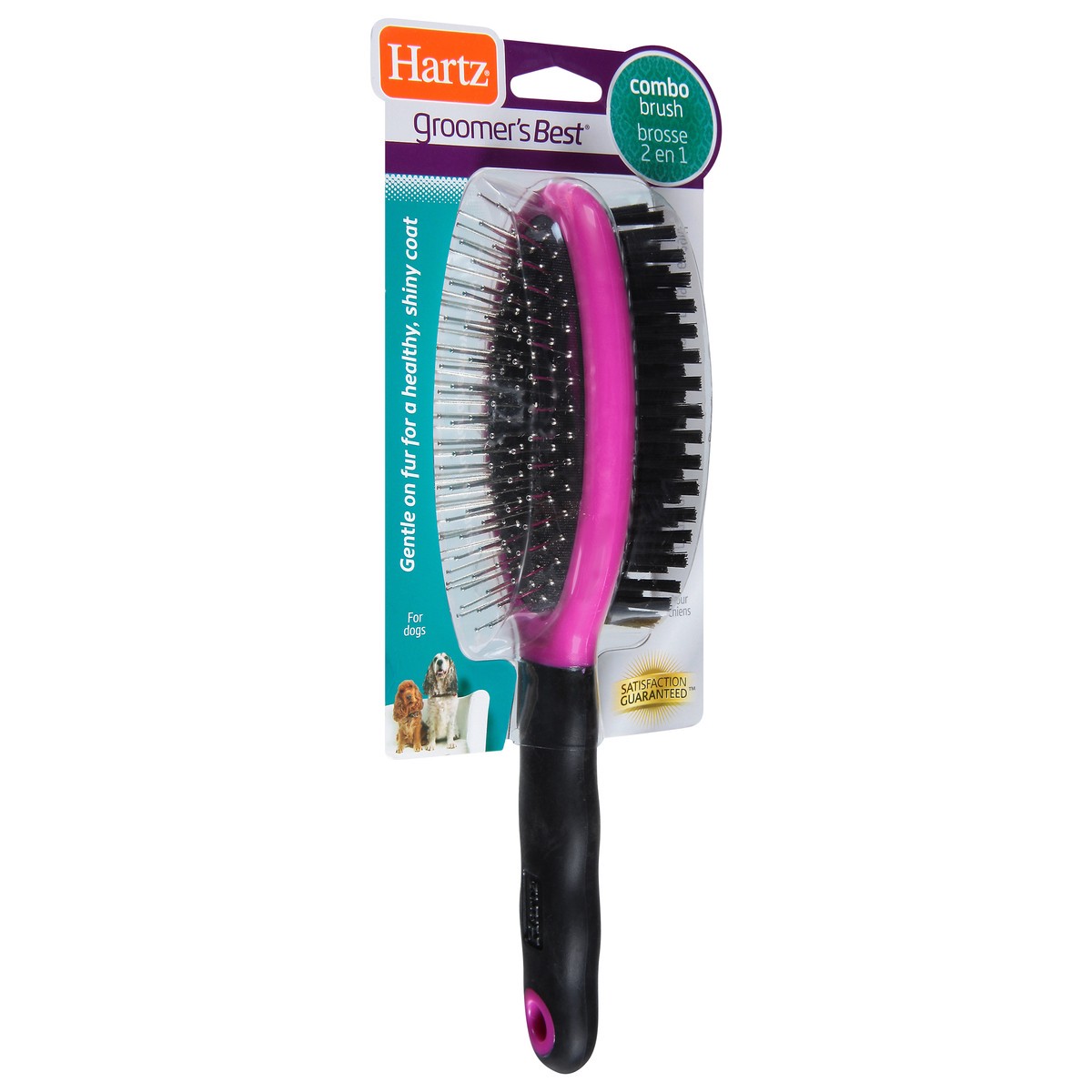 slide 9 of 9, Hartz Groomer's Best 2 in 1 Combo Brush for Dogs 1 ea, 1 ct