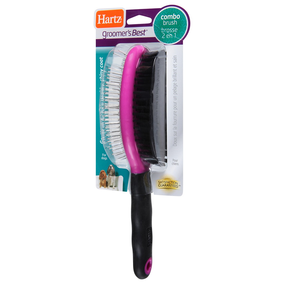 slide 3 of 9, Hartz Groomer's Best 2 in 1 Combo Brush for Dogs 1 ea, 1 ct