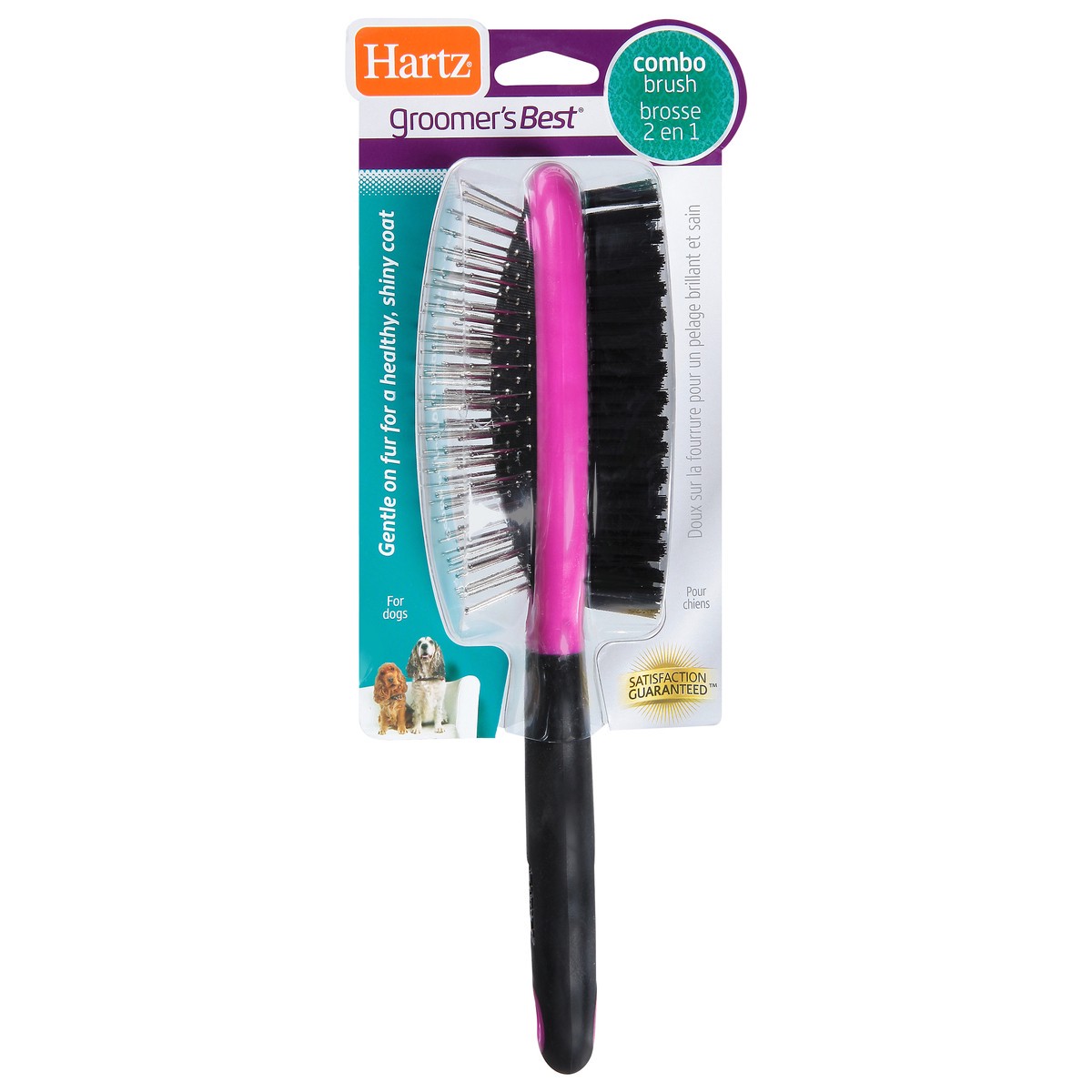 slide 1 of 9, Hartz Groomer's Best 2 in 1 Combo Brush for Dogs 1 ea, 1 ct