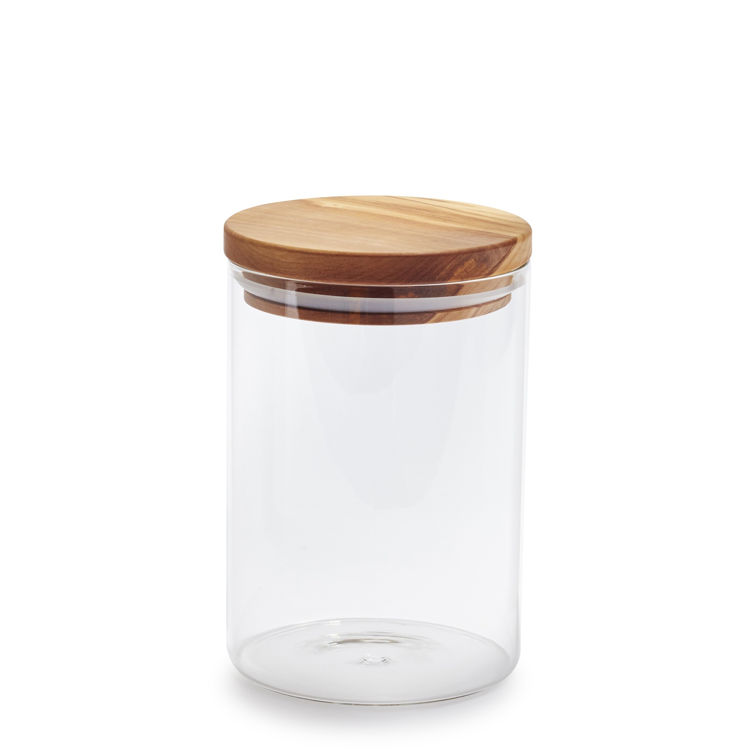 slide 1 of 1, Sur La Table Glass Canister with Olivewood Lid, 48 oz