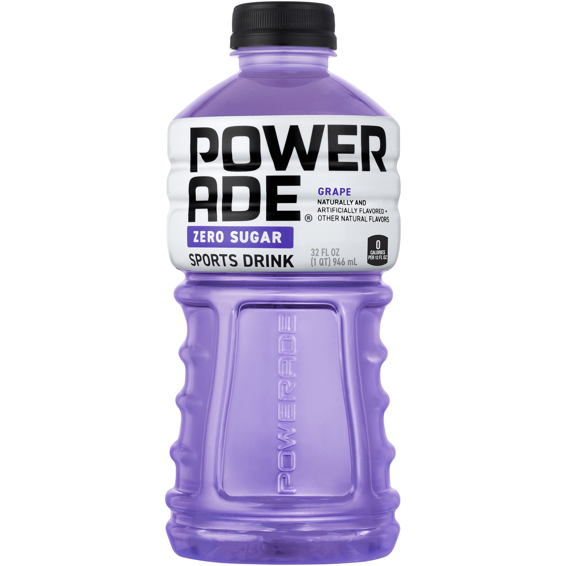 slide 4 of 4, POWERADE Zero Sugar Grape, ION4 Electrolyte Enhanced Fruit Flavored Zero Sugar Zero Calorie Sports Drink w/ Vitamins B3, B6, and B12, Replenish Sodium, Calcium, Potassium, Magnesium, 32 fl oz, 32 fl oz