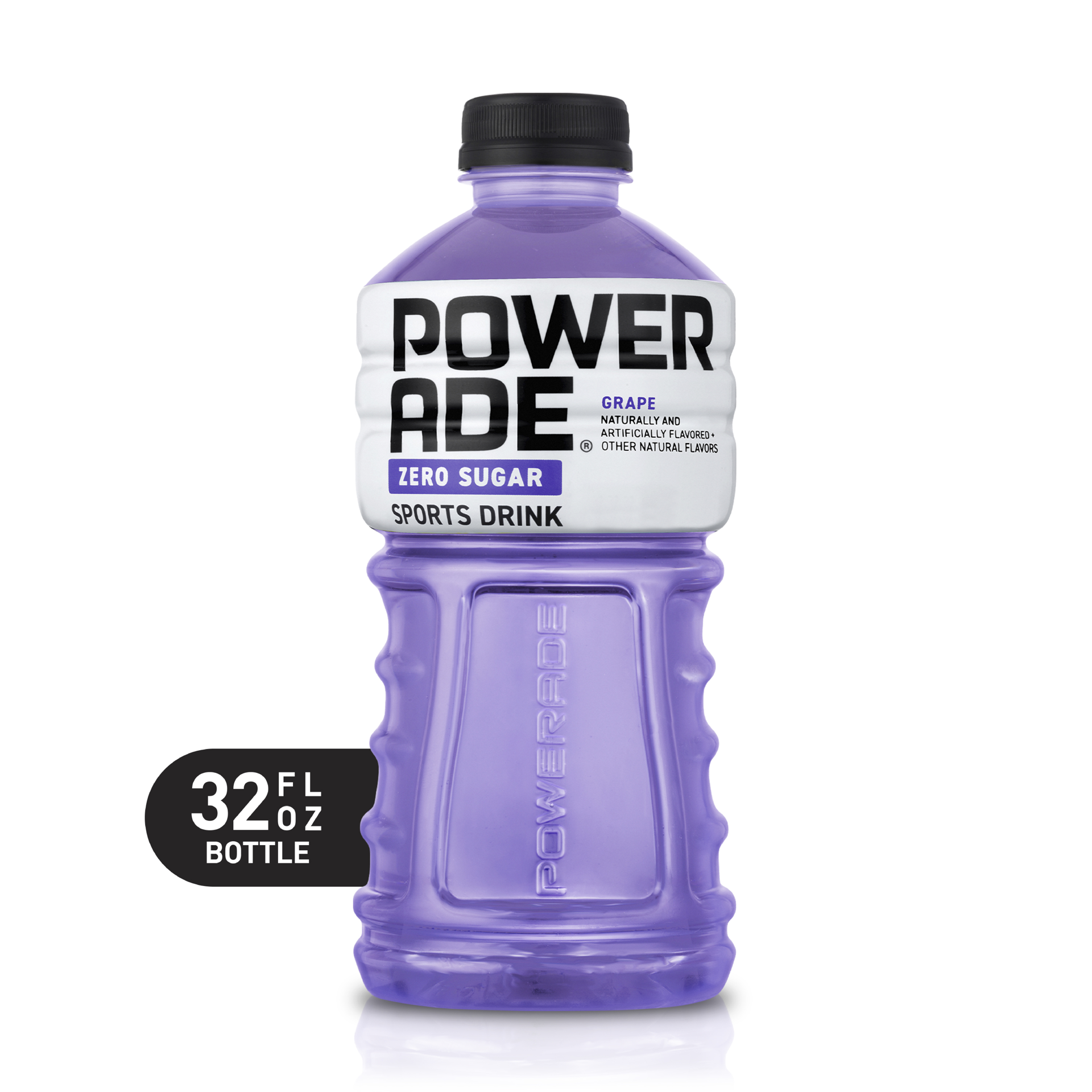 slide 1 of 4, POWERADE Zero Sugar Grape, ION4 Electrolyte Enhanced Fruit Flavored Zero Sugar Zero Calorie Sports Drink w/ Vitamins B3, B6, and B12, Replenish Sodium, Calcium, Potassium, Magnesium, 32 fl oz, 32 fl oz