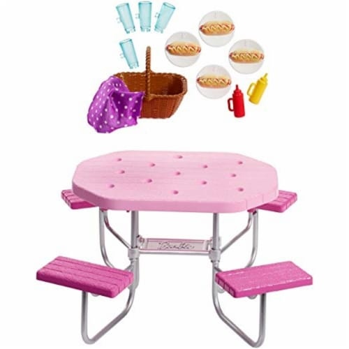 slide 1 of 1, Mattel Barbie Picnic Table Playset, 1 ct