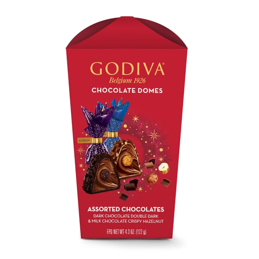 slide 1 of 1, Godiva Masterpiece Holiday Assorted Chocolate Domes, 4.3 oz