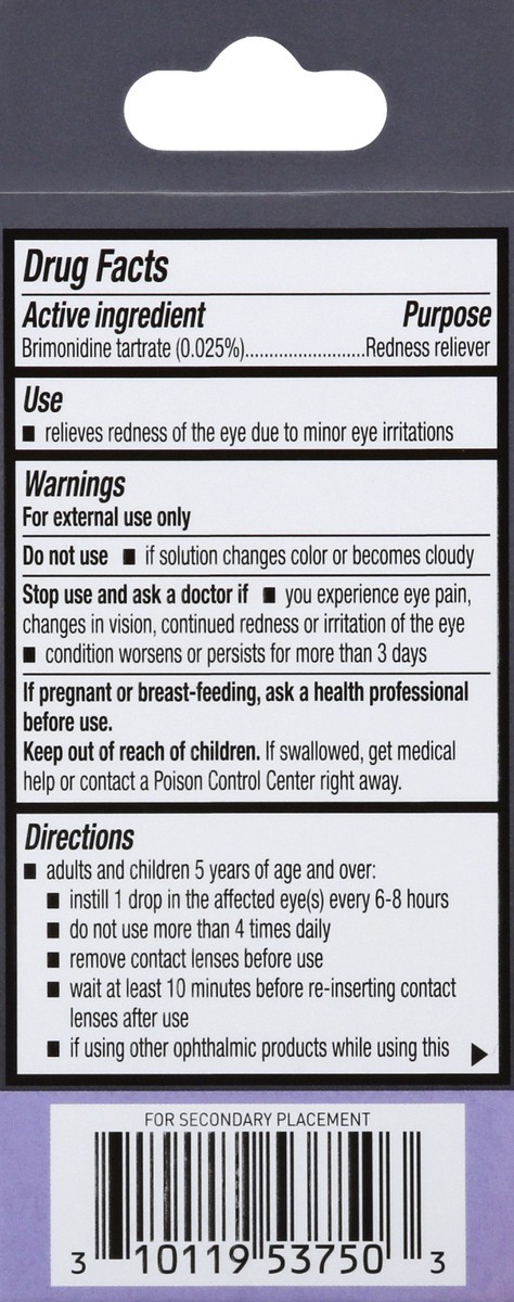 slide 5 of 7, Bausch + Lomb Lumify Eye Drops, Redness Reliever, Sterile, 0.08 fl oz