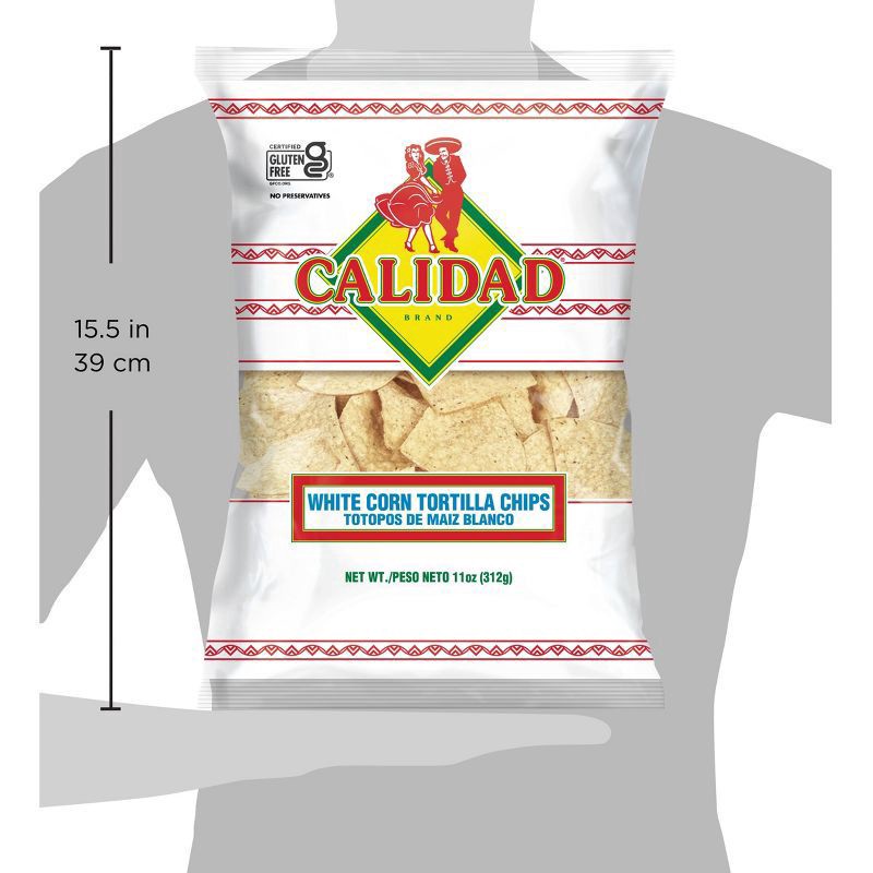 slide 4 of 4, Calidad Tortilla Chips White, 12 oz