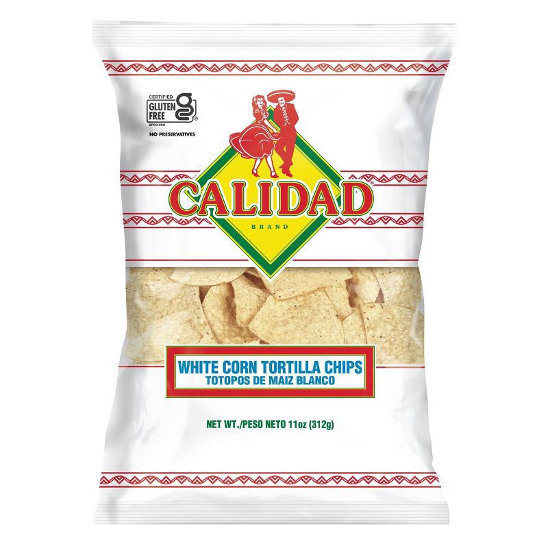 slide 1 of 4, Calidad Tortilla Chips White, 12 oz