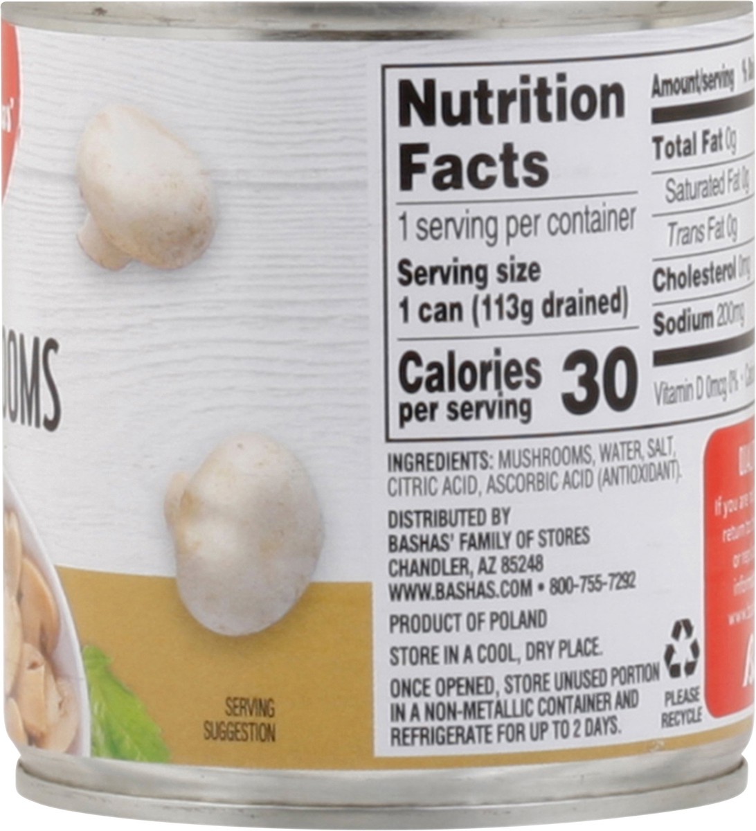 slide 11 of 13, Bashas Mushrooms Sliced, 4 oz
