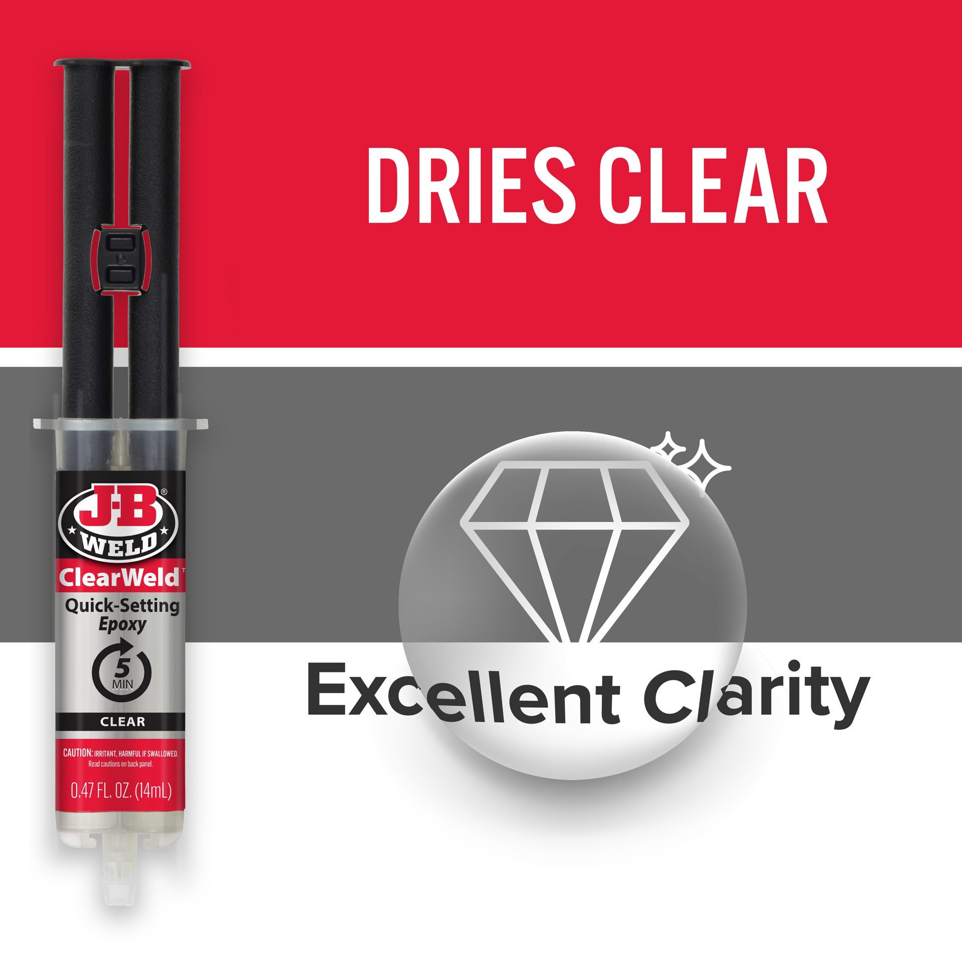 slide 6 of 6, J-B WELD Clearweld Clear Epoxy Adhesive, 