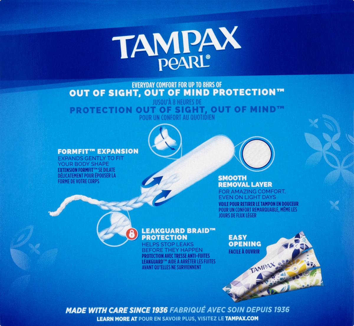 slide 8 of 9, Tampax Regular Absorbency Leakguard Protection Pearl Unscented Tampons 36.0 ea, 36 ct