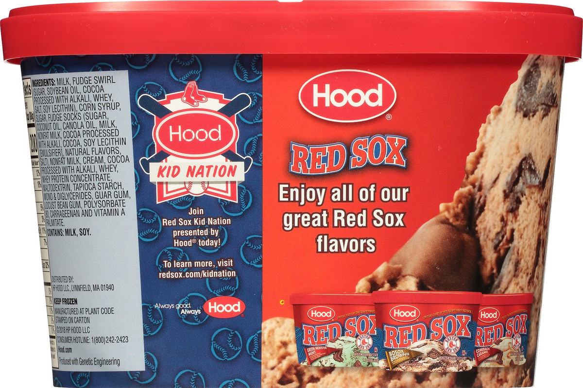 slide 9 of 10, Hood Red Sox Fenway Fudge Frozen Dairy Dessert, 1.5 Quarts, 1.5 qt