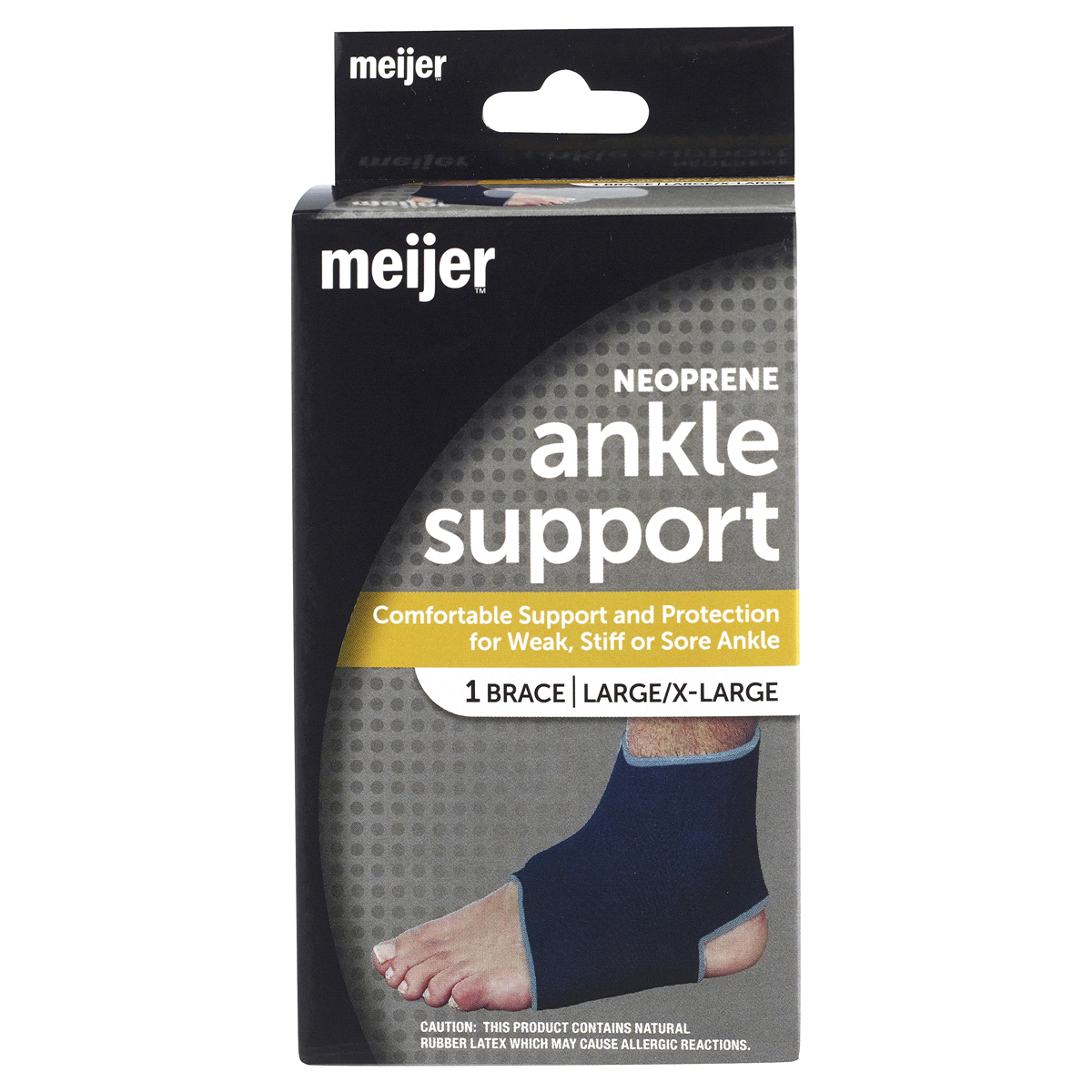 slide 1 of 2, Meijer Neoprene Ankle Brace Large/X-Large, 1 ct