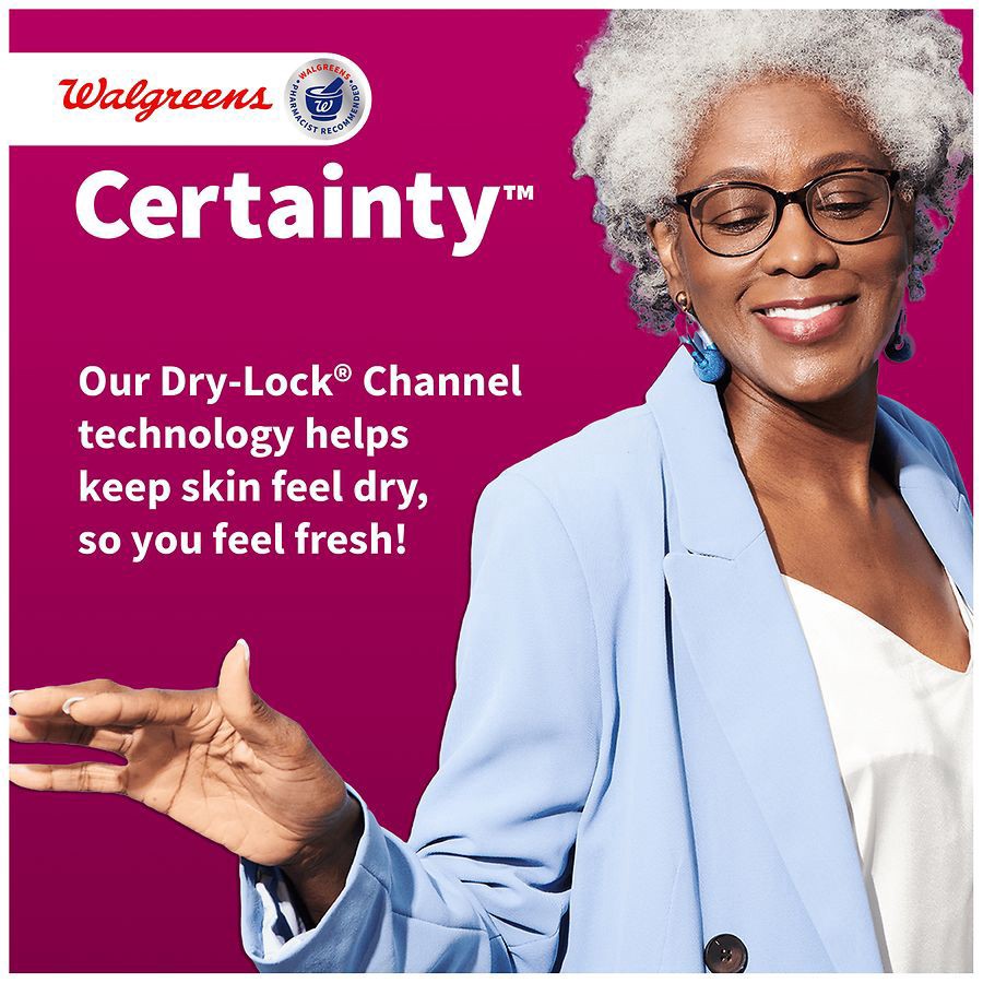 slide 5 of 5, Walgreens Certainty Women's Ultimate Absorbency Long Length Bladder Control Pads, 45 ct