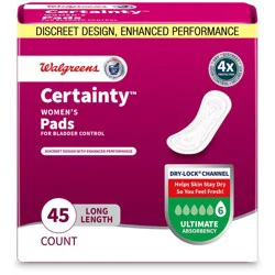 Walgreens Certainty Women's Ultimate Absorbency Long Length Bladder Control Pads