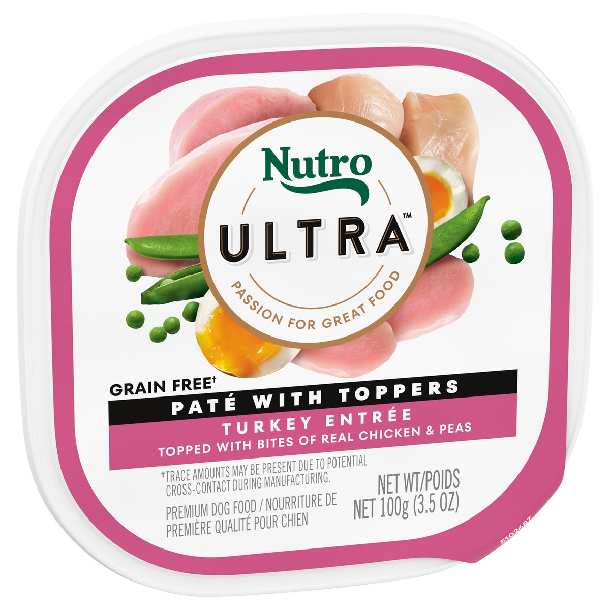 slide 10 of 18, Nutro Ultra Pate with Toppers Premium Turkey Entree Dog Food 3.5 oz, 3.5 Oz