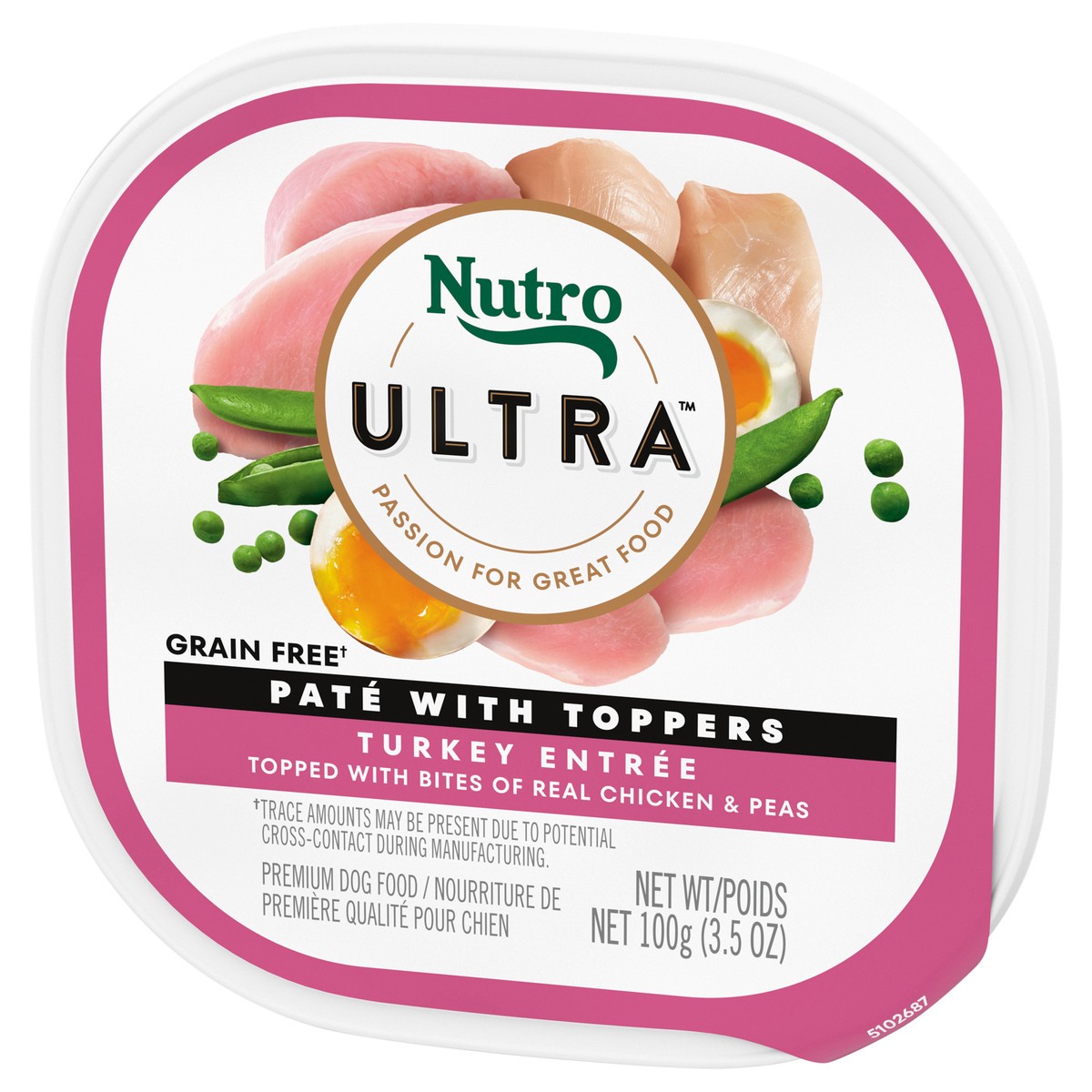 slide 9 of 18, Nutro Ultra Pate with Toppers Premium Turkey Entree Dog Food 3.5 oz, 3.5 Oz