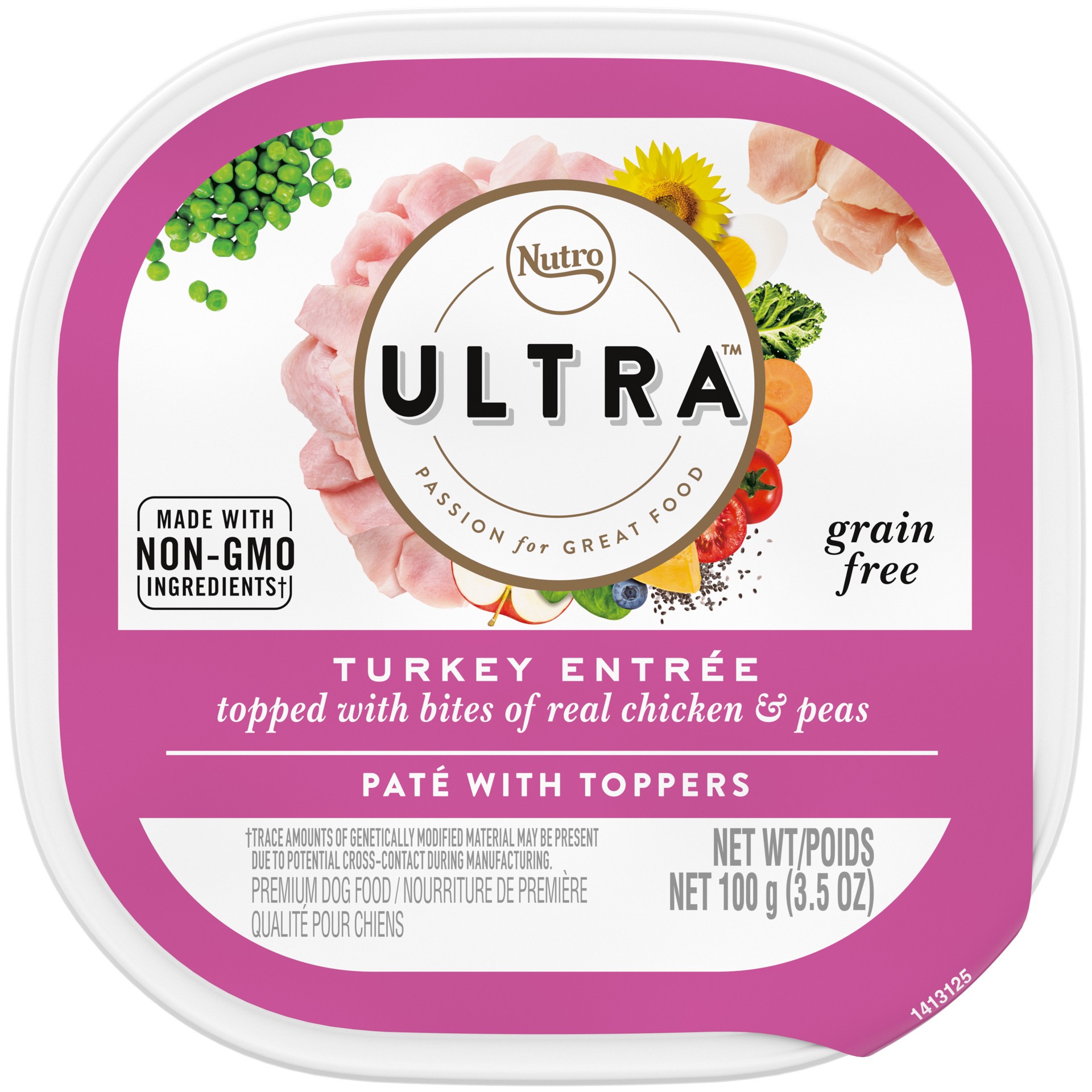 slide 1 of 4, Ultra Adult Wet Dog Food - Pate with Topper , 3.5 Oz., 3.5 Oz