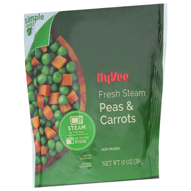 slide 1 of 1, Hy-Vee Peas & Carrots, Fresh Steam, 10 oz