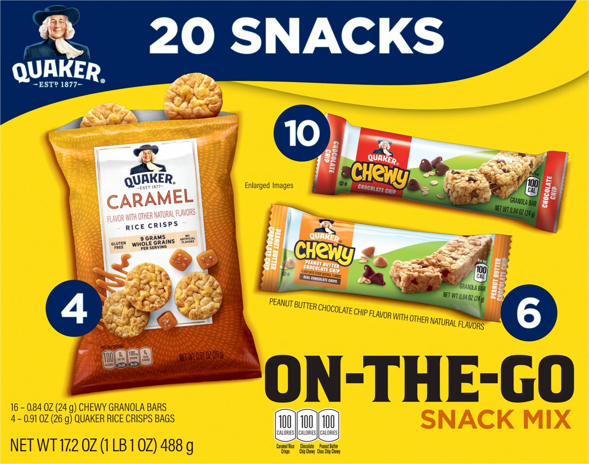 slide 4 of 6, Quaker Snack Mix, 20 ct