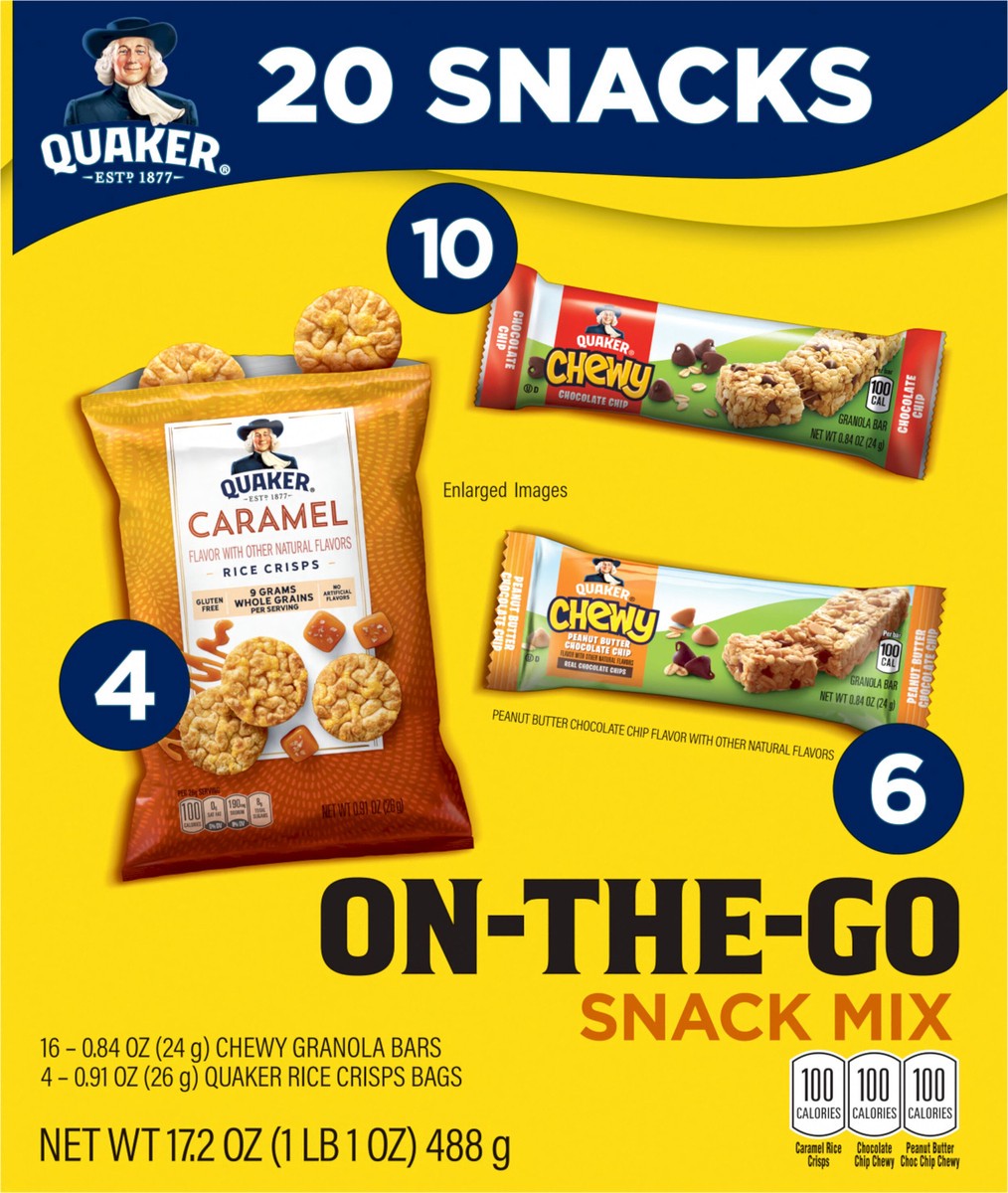 slide 5 of 6, Quaker Snack Mix, 20 ct