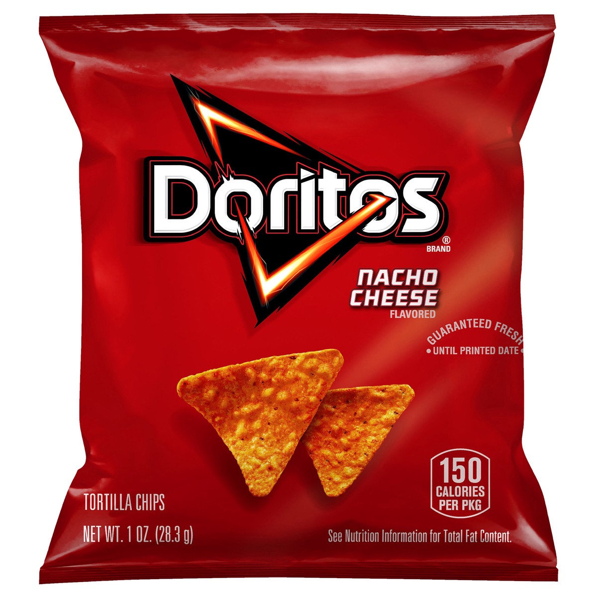 slide 9 of 9, Doritos Tortilla Chips Nacho Cheese Flavored 1 Oz, 1 oz