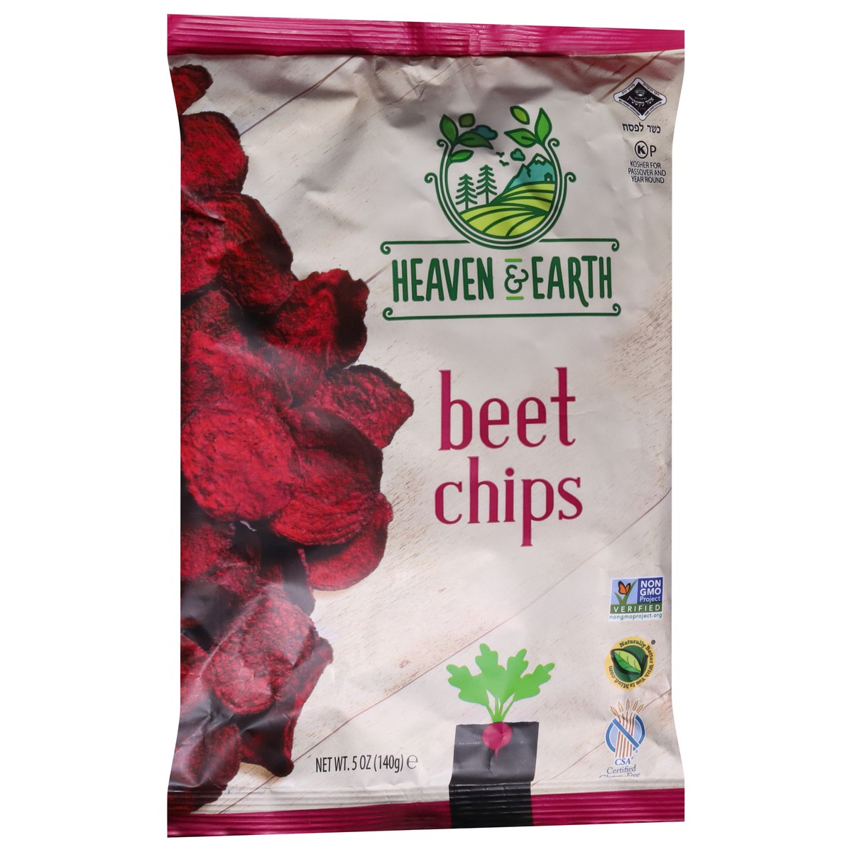 slide 2 of 9, Heaven & Earth Heaven Beet Vegetable Chips, 5 oz