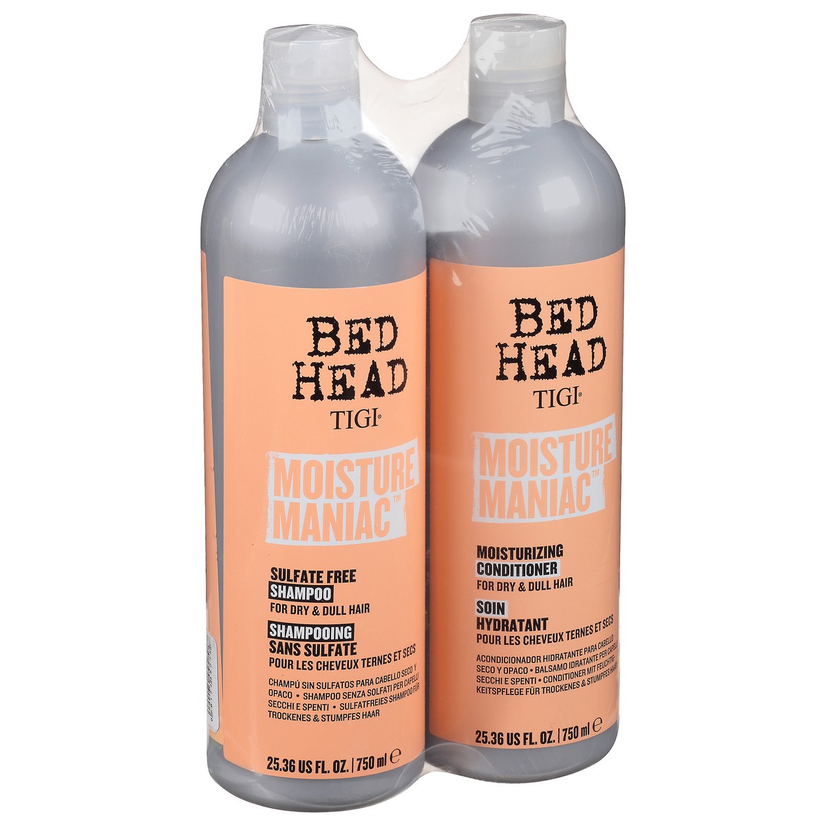 slide 11 of 11, Bed Head Moisture Maniac Moisturizing Shampoo & Conditioner 2 - 25.36 fl oz Bottle, 2 ct