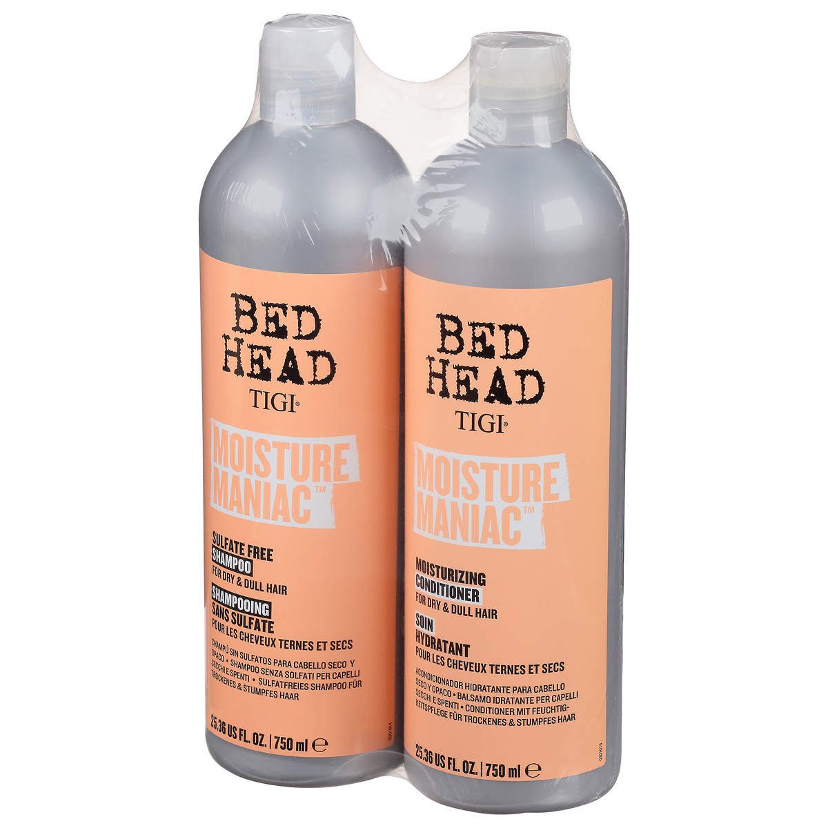 slide 8 of 11, Bed Head Moisture Maniac Moisturizing Shampoo & Conditioner 2 - 25.36 fl oz Bottle, 2 ct