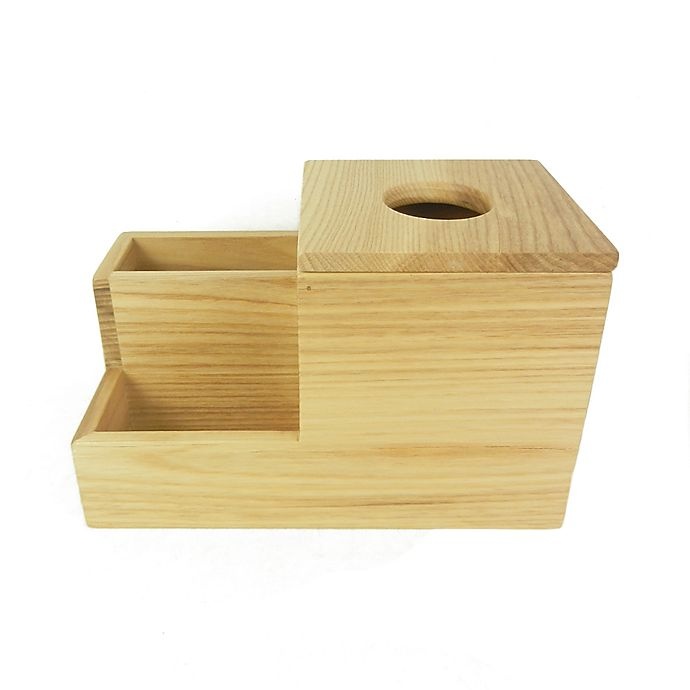 slide 2 of 4, Haven Eulo Wooden Tissue Box Storage - Ash wood, 1 ct