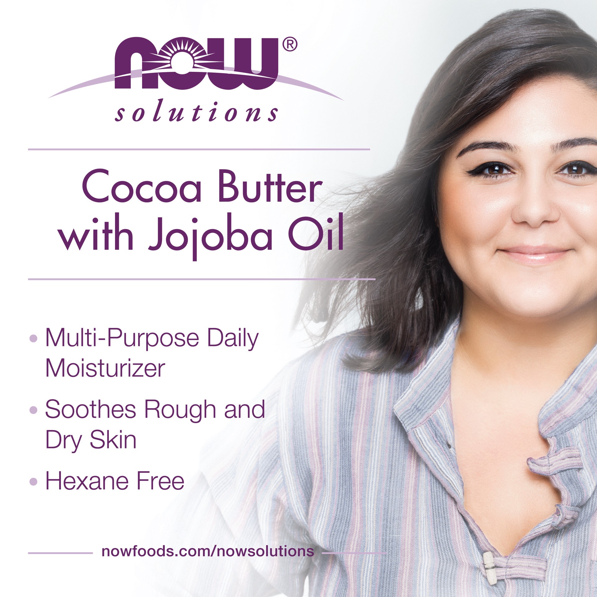 slide 4 of 5, NOW Solutions Cocoa Butter with Jojoba Oil - 6.5 oz., 7 fl oz