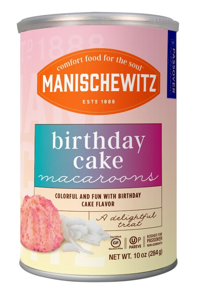 slide 1 of 1, Manischewitz Birthday Cake Macaroons, 10 oz