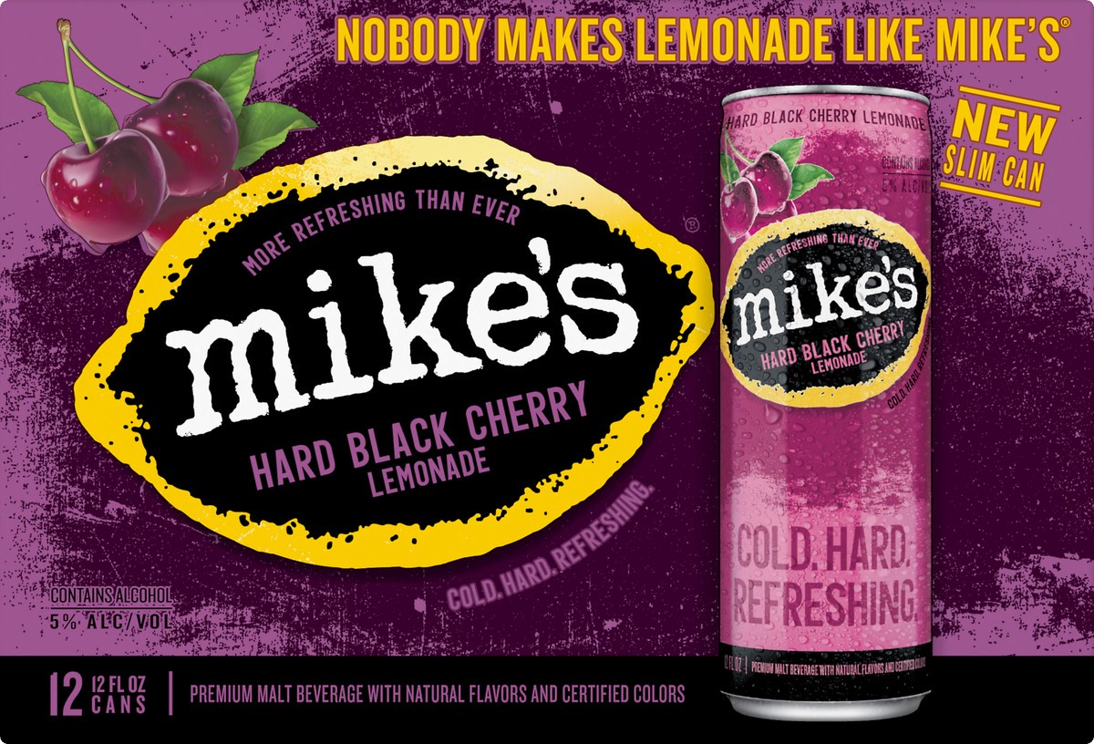 slide 4 of 7, Mike's Mikes Malt Beverage Black Cherry 12Pk, 144 fl oz