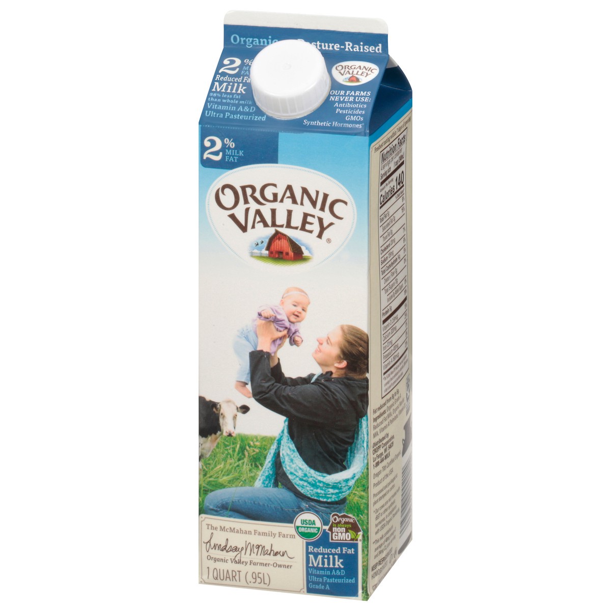 slide 3 of 13, ORGANIC VALLEY 2% (Reduced Fat) Organic Milk - Ultra Pasteurized, 32 oz, 32 oz