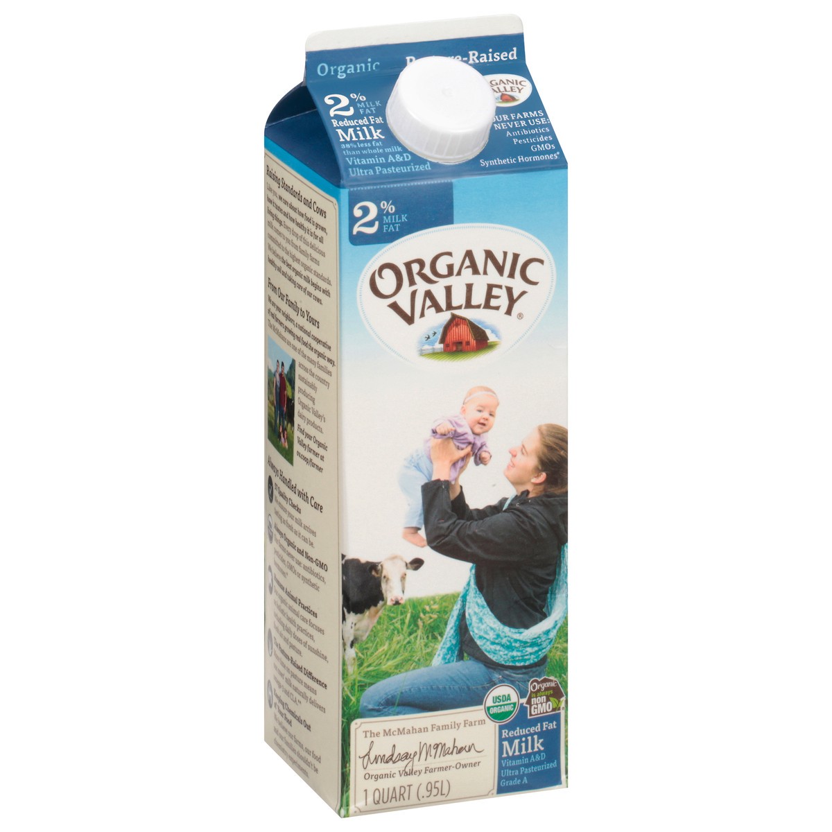 slide 10 of 13, ORGANIC VALLEY 2% (Reduced Fat) Organic Milk - Ultra Pasteurized, 32 oz, 32 oz