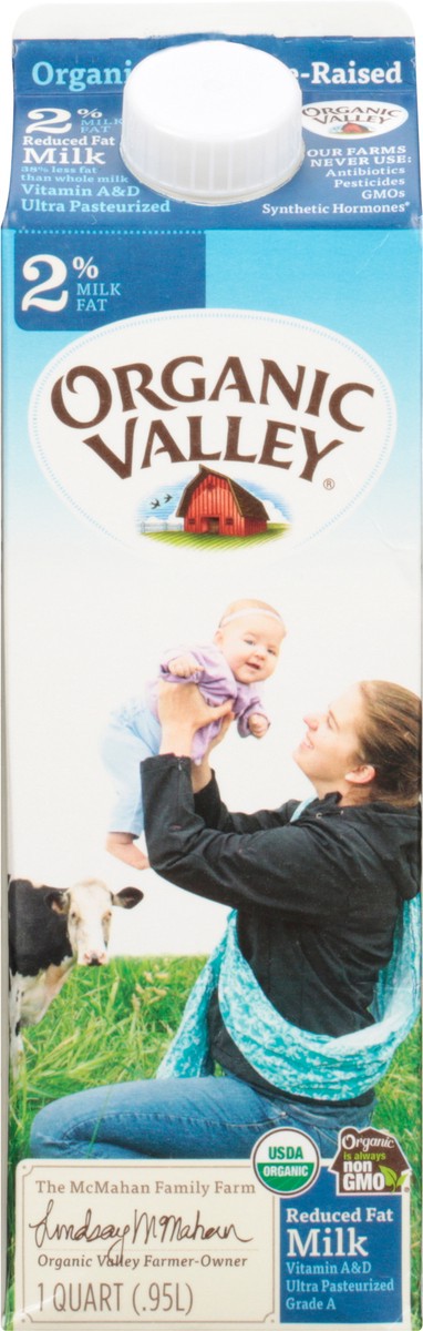 slide 11 of 13, ORGANIC VALLEY 2% (Reduced Fat) Organic Milk - Ultra Pasteurized, 32 oz, 32 oz