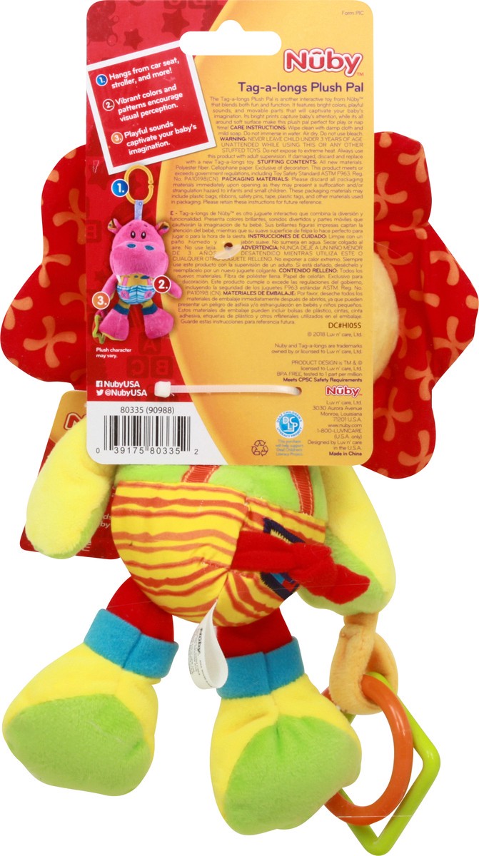 slide 3 of 8, Nuby Tag-a-Long Plush Toy, 1 ct