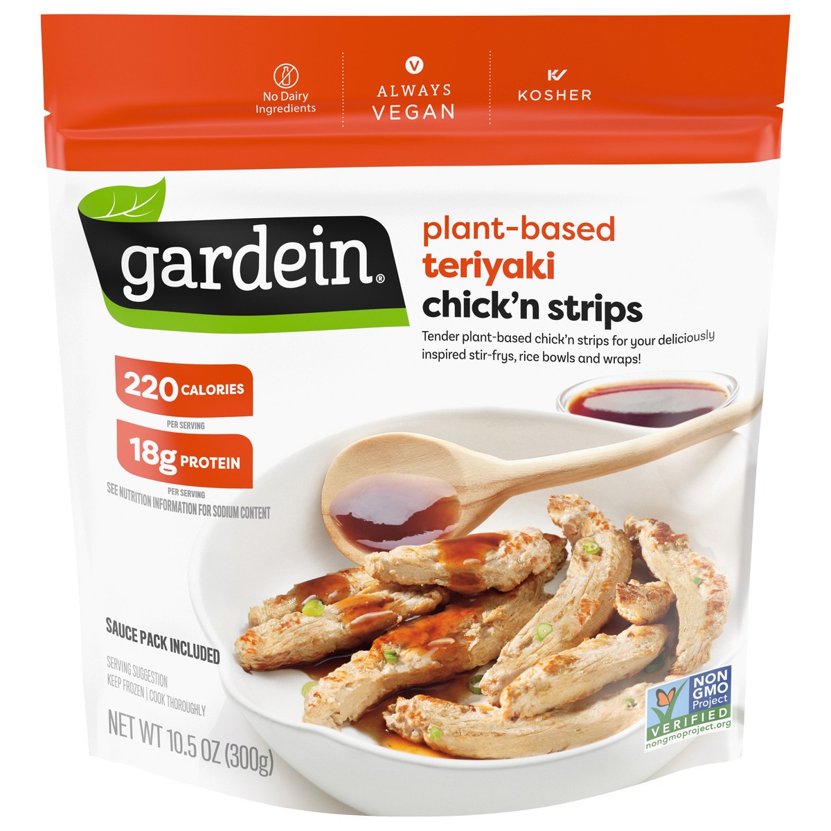 slide 1 of 5, Gardein Teriyaki Chick'n Strips 10.5 oz, 10.5 oz