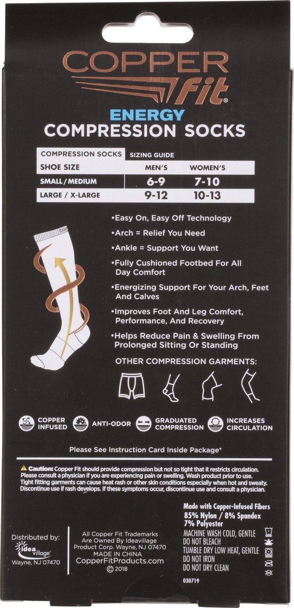 slide 4 of 11, Copper Fit L/XL Compression Socks 1 ea, 1 ct