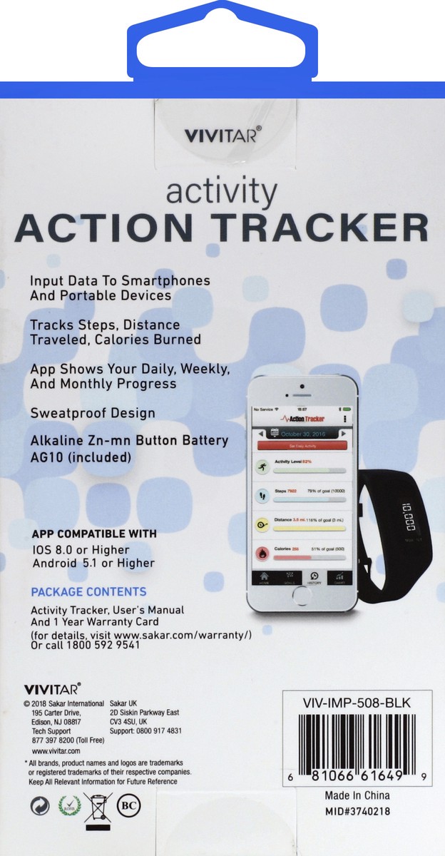 slide 3 of 7, Vivitar Activity Action Tracker 1 ea, 1 ct