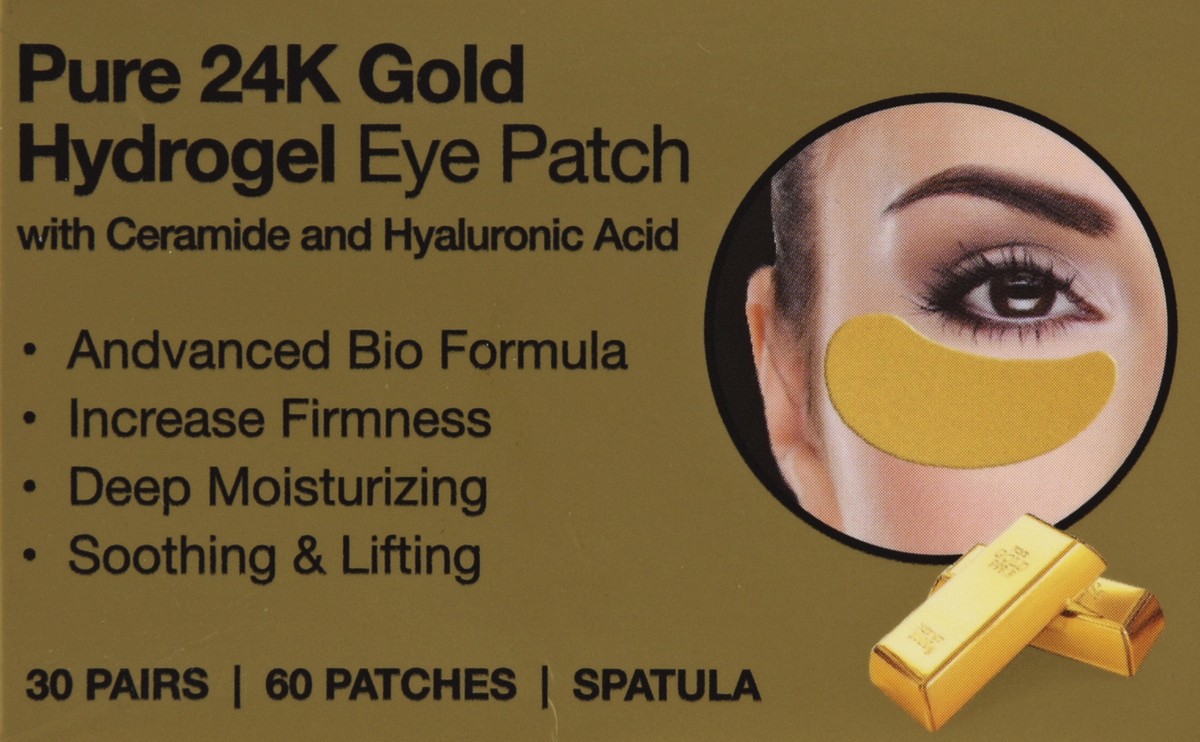 slide 4 of 4, BioMiracle Pure 24K Gold Hydrogel Eye Mask Patch, 30 ct