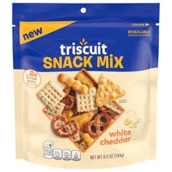 Triscuit White Cheddar Flavor Snack Mix, Snack Crackers, 6.5 oz