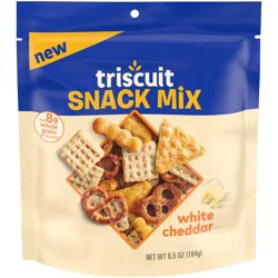 Triscuit White Cheddar Flavor Snack Mix, Snack Crackers, 6.5 oz