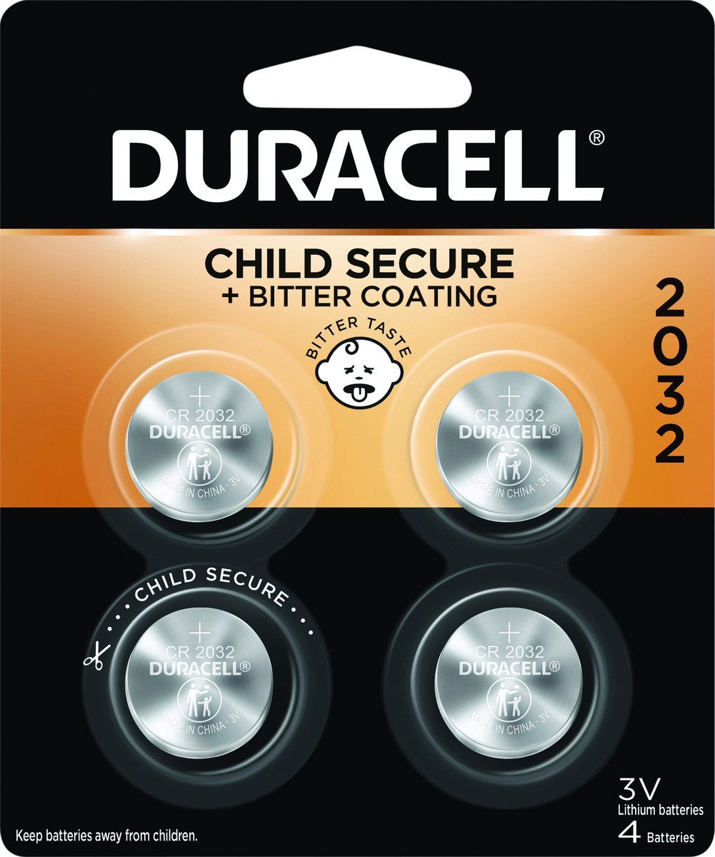 slide 6 of 7, Duracell Battery 2032 4 Count, 4 pack