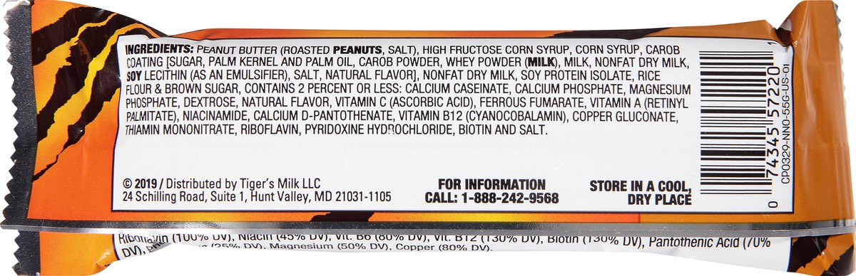 slide 12 of 12, Tiger's Milk Peanut Butter Nutrition Bars 12-1.94 oz. Wrappers, 1.94 oz