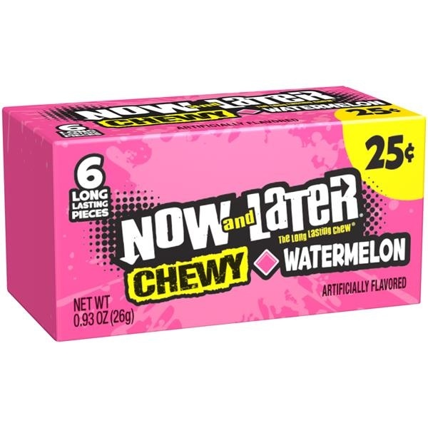 slide 1 of 1, Ferrara Candy Company Now And Later Chewy Watermelon Candy Pre-Priced, 0.93 oz