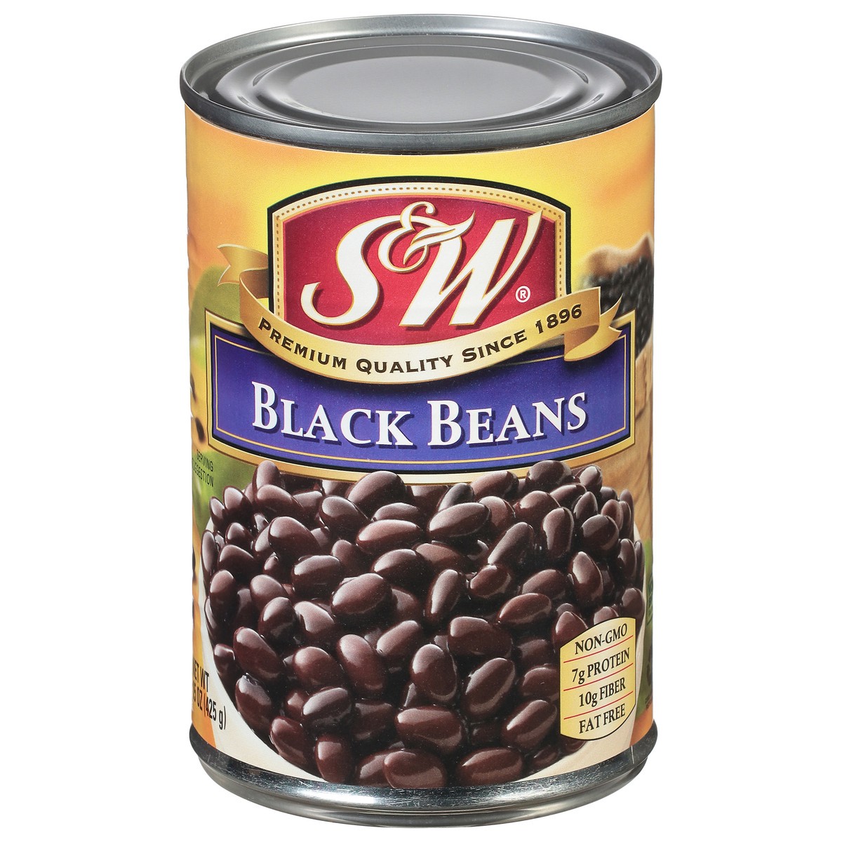 slide 1 of 9, S&W Black Beans 15 oz, 15 oz