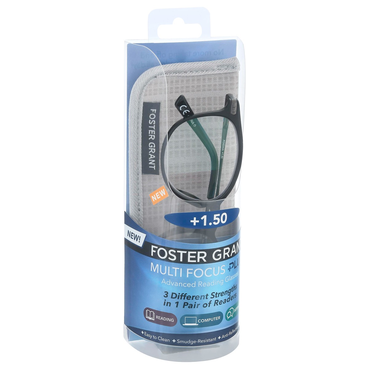 slide 7 of 11, Foster Grant Multi Focus Plus +1.50 McKay Eyeglasses 1 ea, 1 ct